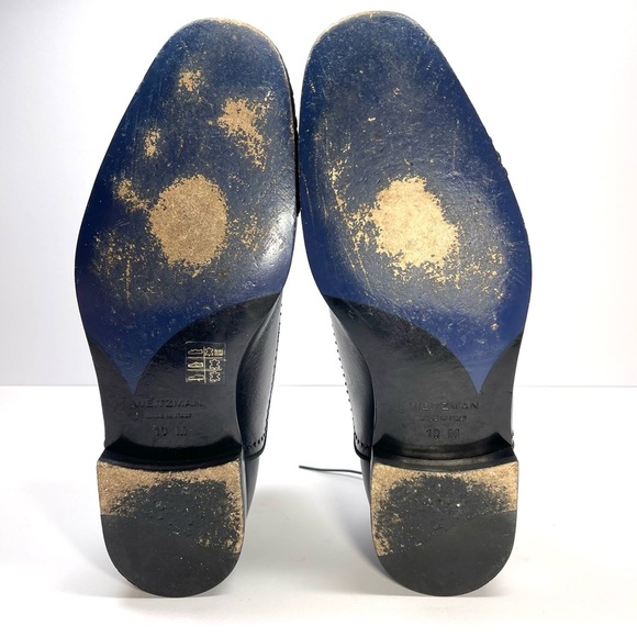 Stuart Weitzman Men's Black Premiere Party‎ Cap-Toe Oxford Loafers Size 10M - Picture 9 of 11